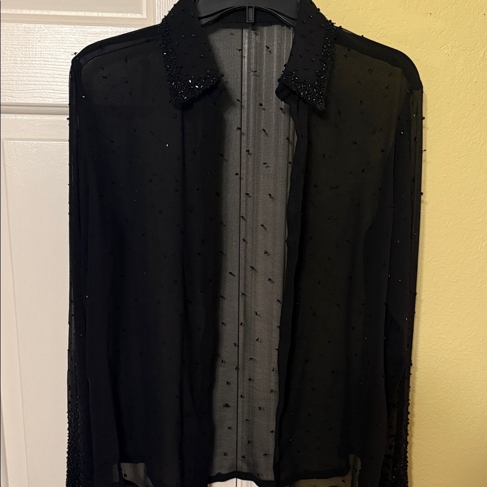 Elegant Black Sheer Jacket